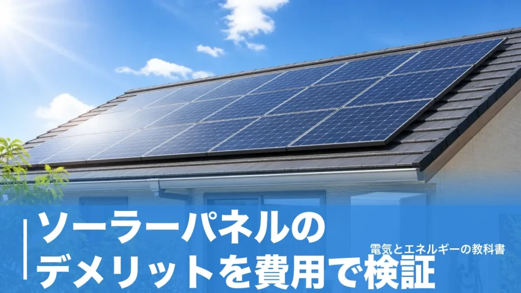 ソーラーパネルのデメリットを費用で検証｜劣化より先に効くパワコン交換と20年の維持費のアイキャッチ画像
