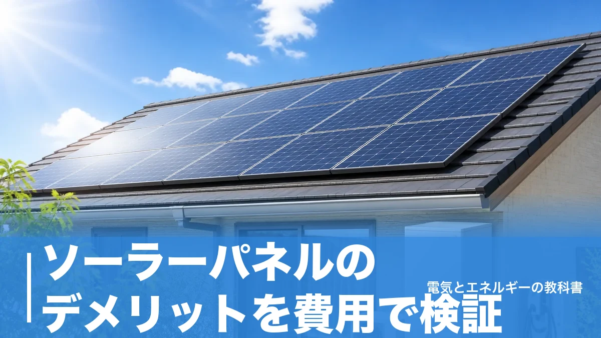 ソーラーパネルのデメリットを費用で検証|劣化より先に効くパワコン交換と20年の維持費のアイキャッチ画像