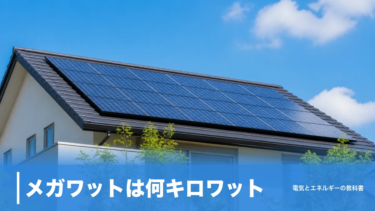 メガワットは何キロワット？1MW＝1000kWと発電所規模を数字で整理するのアイキャッチ画像