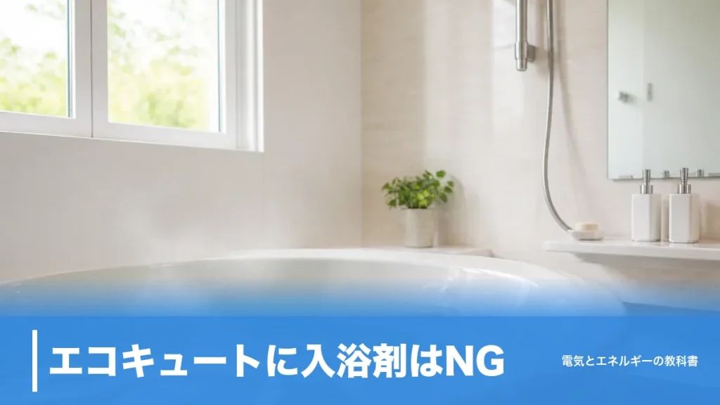 エコキュートに入浴剤はNG？フルオートだけ制限が厳しい理由と使える市販品のアイキャッチ画像