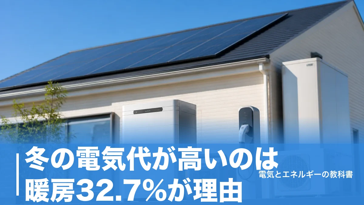冬の電気代が高いのは暖房32.7%が理由｜全国平均13,445円と地域差2.8倍の中身のアイキャッチ画像