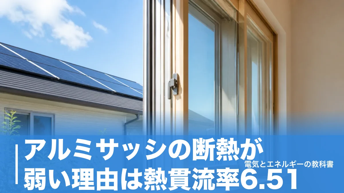 アルミサッシの断熱が弱い理由は熱貫流率6.51｜内窓で2.00まで下げる仕組みと補助額のアイキャッチ画像