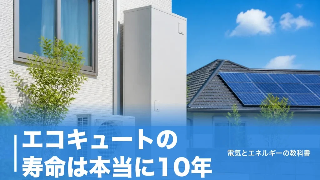 エコキュートの寿命は本当に10年？公式の部品保有期間9〜10年から逆算する買い替え時期のアイキャッチ画像