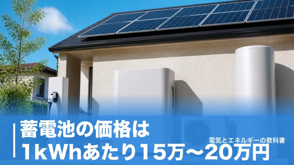 蓄電池の価格は1kWhあたり15万〜20万円｜容量別の総額と工事費・補助金の全体像のアイキャッチ画像