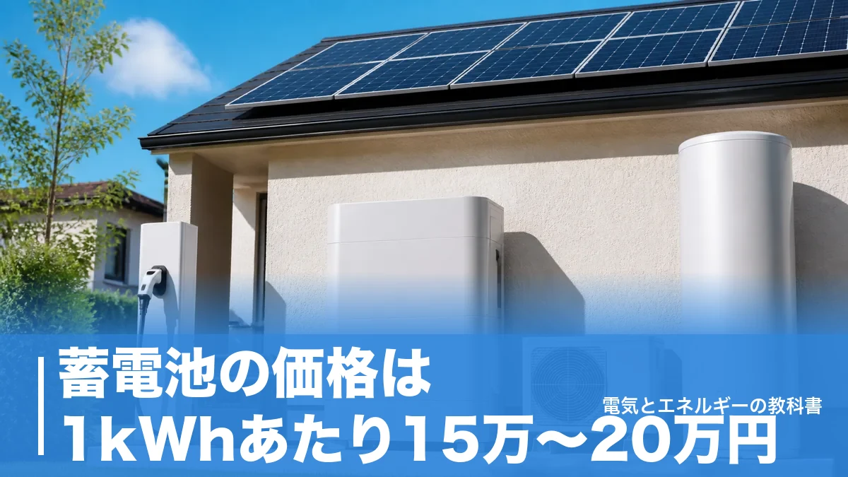 蓄電池の価格は1kWhあたり15万〜20万円｜容量別の総額と工事費・補助金の全体像のアイキャッチ画像