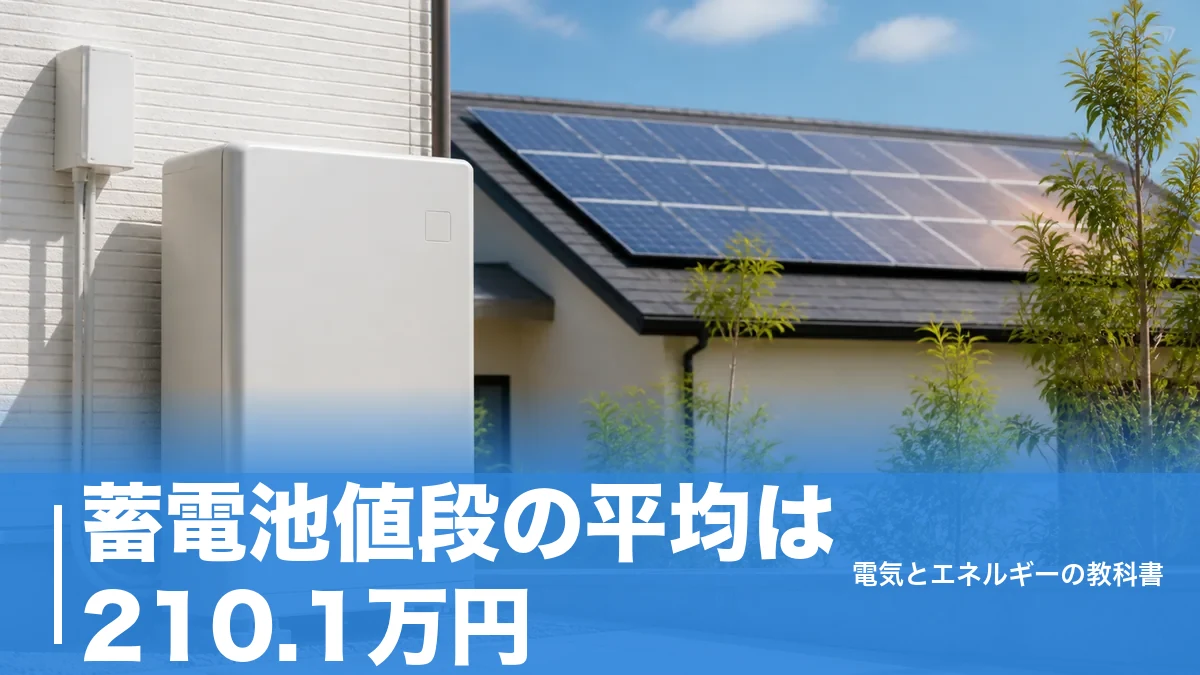 蓄電池値段の平均は210.1万円｜工事費込み125万〜300万円まで開く仕組みと補助金のアイキャッチ画像