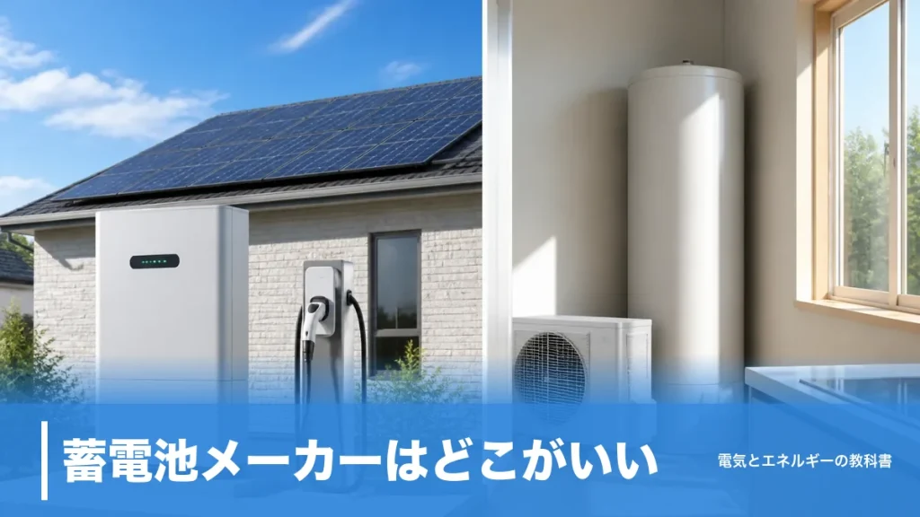 蓄電池メーカーはどこがいい？大容量と15年保証で選ぶ5社の実力を比較のアイキャッチ画像