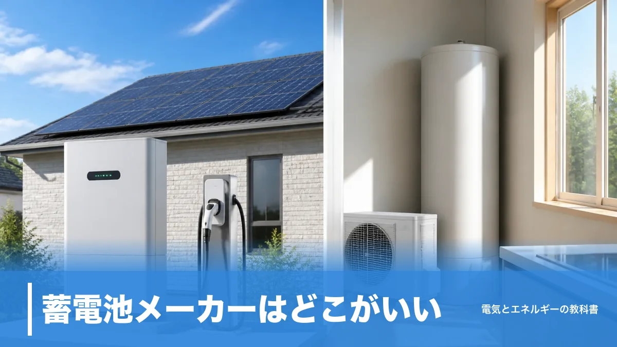 蓄電池メーカーはどこがいい？大容量と15年保証で選ぶ5社の実力を比較のアイキャッチ画像