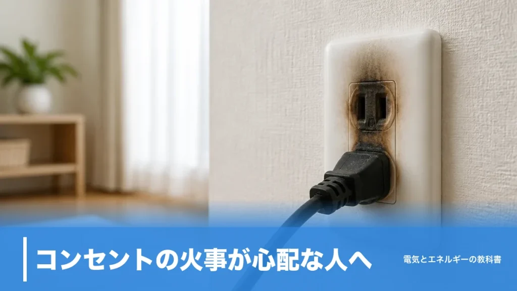 コンセントの火事が心配な人へ｜電気コード火災488件と焦げる前の6つのサインのアイキャッチ画像