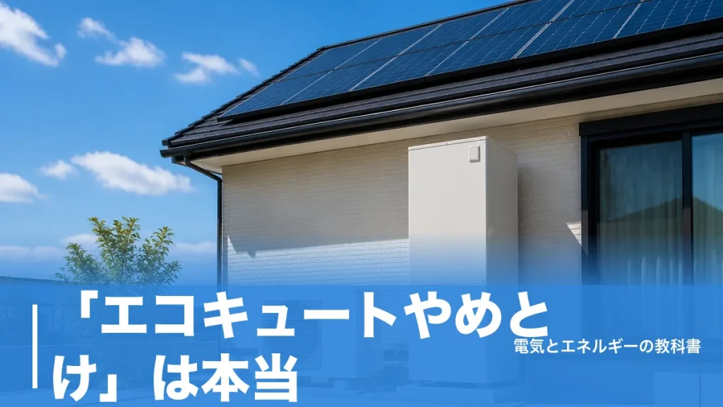 「エコキュートやめとけ」は本当？後悔の原因8割は水圧・湯切れ・騒音の3つのアイキャッチ画像
