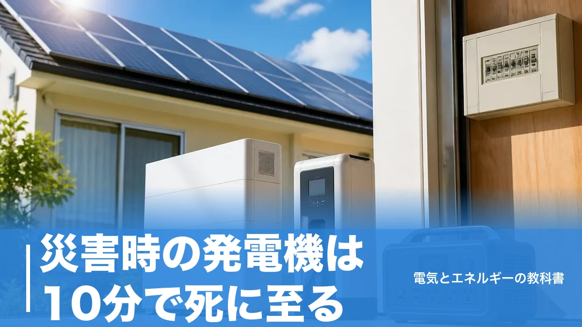 災害時の発電機は10分で死に至る？室内1,600ppmの実測と選び方の正解のアイキャッチ画像