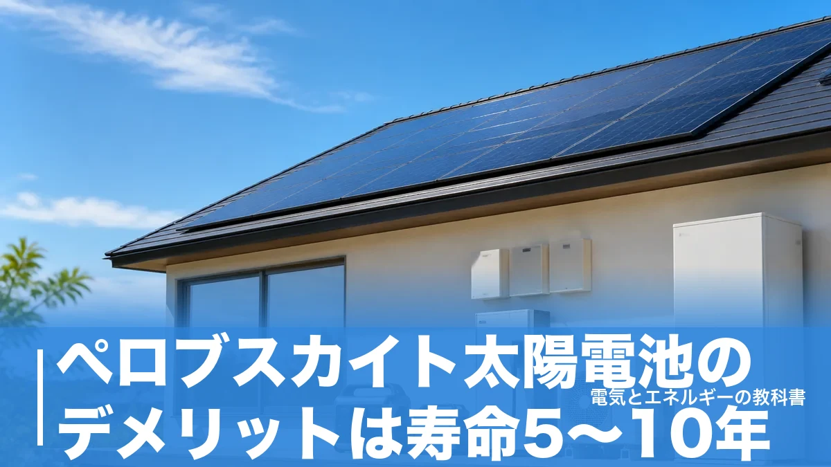 ペロブスカイト太陽電池のデメリットは寿命5〜10年｜効率25%が家庭に届かない理由のアイキャッチ画像