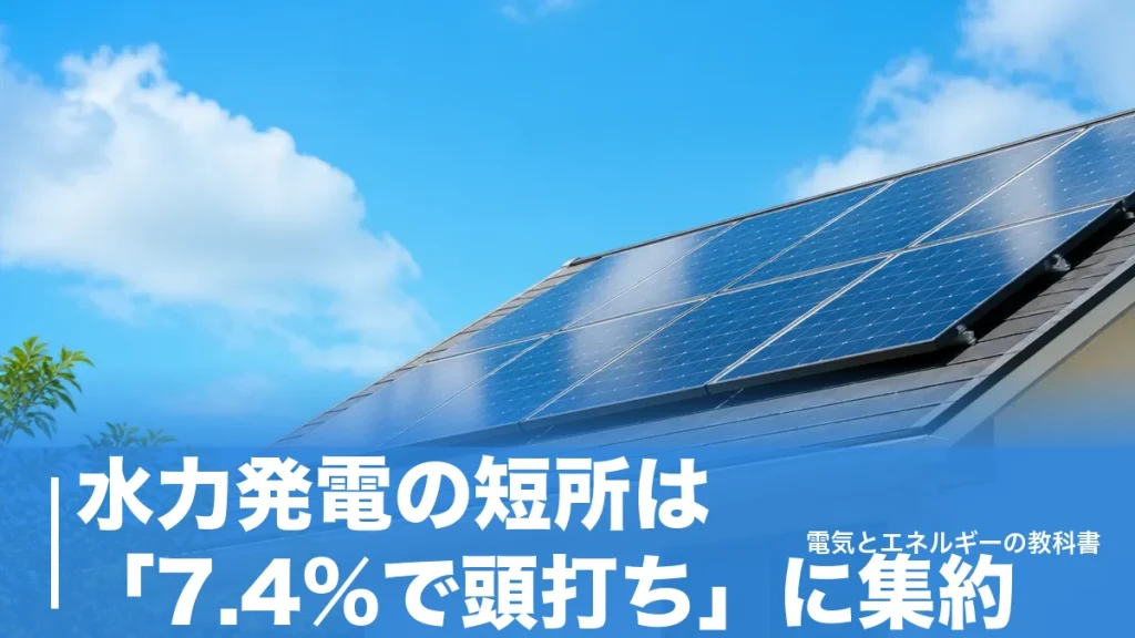 水力発電の短所は「7.4%で頭打ち」に集約｜工期10年と堆砂が示す限界のアイキャッチ画像