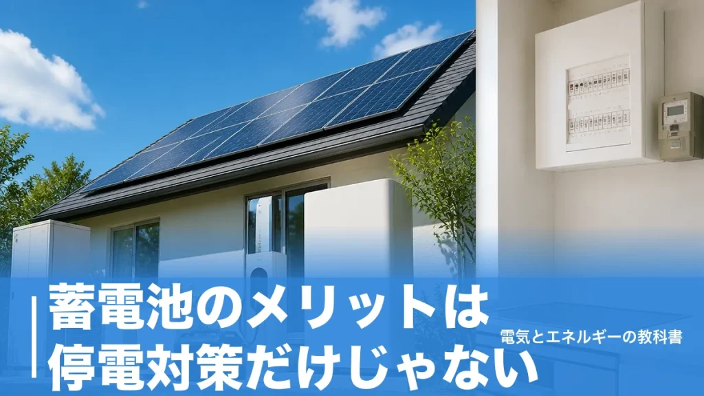 蓄電池のメリットは停電対策だけじゃない｜2026年に売電より自家消費が得な理由のアイキャッチ画像
