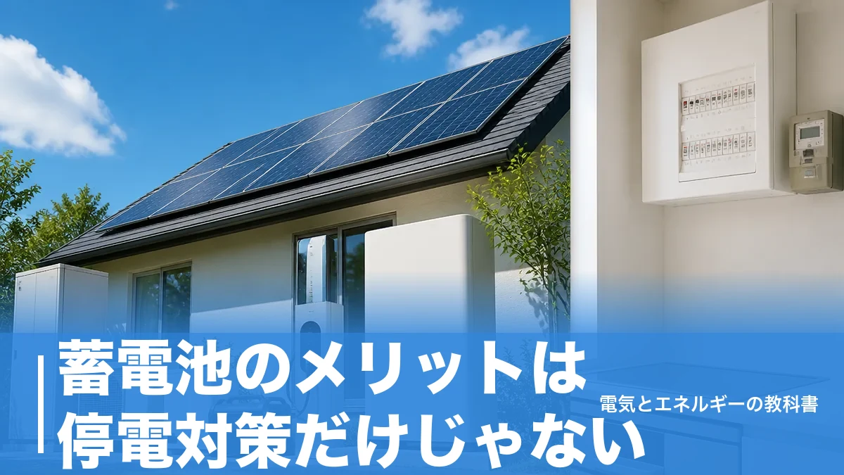 蓄電池のメリットは停電対策だけじゃない｜2026年に売電より自家消費が得な理由のアイキャッチ画像