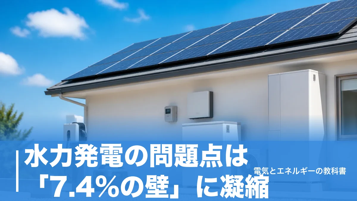 水力発電の問題点は「7.4%の壁」に凝縮｜堆砂・工期10年・4.18円の賦課金までのアイキャッチ画像