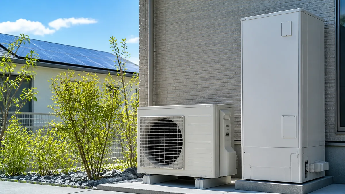 エコキュートの室外機は「ヒートポンプ」｜電気1で熱3を生む仕組みと寿命10〜15年のアイキャッチ画像