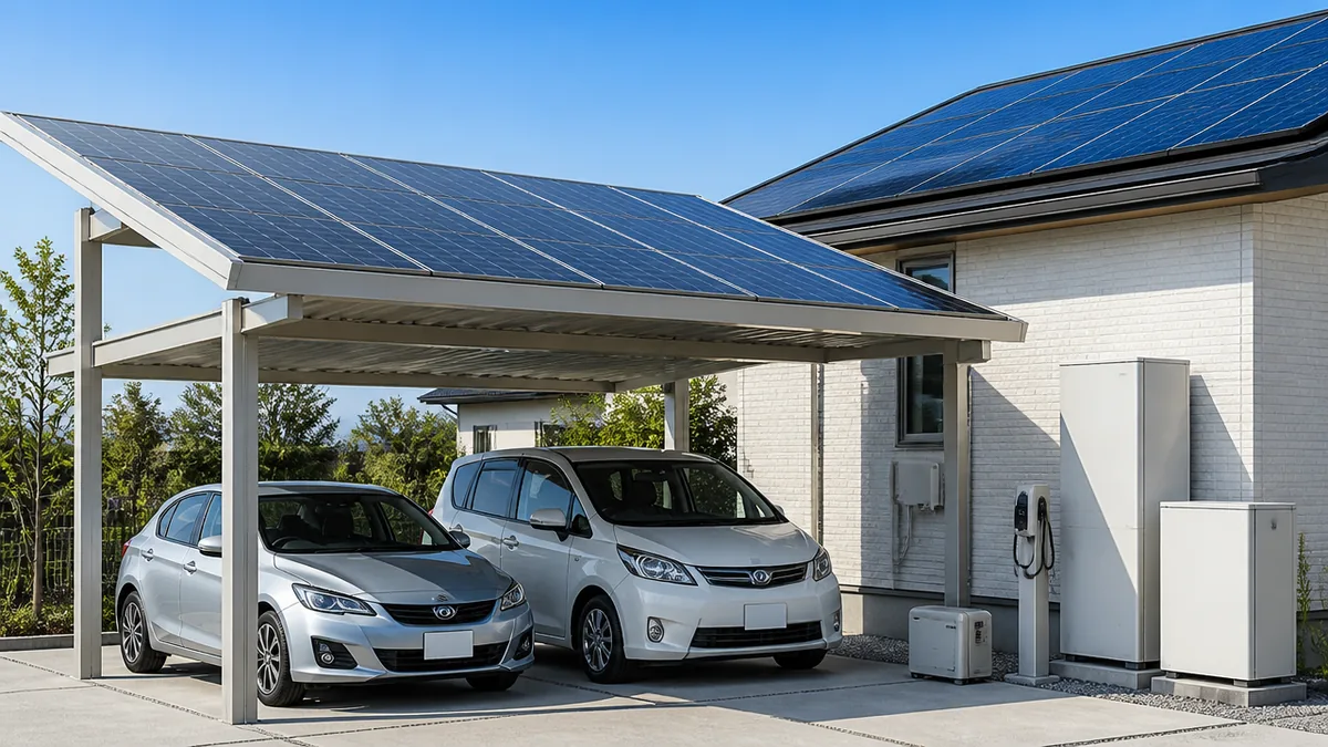 カーポート太陽光の費用は「発電設備+構造物」で決まるの解説画像