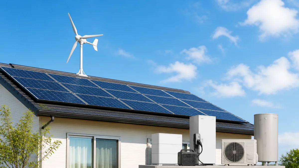 家庭用風力発電機とは？風車が昼も夜も電気をつくる仕組みの解説画像