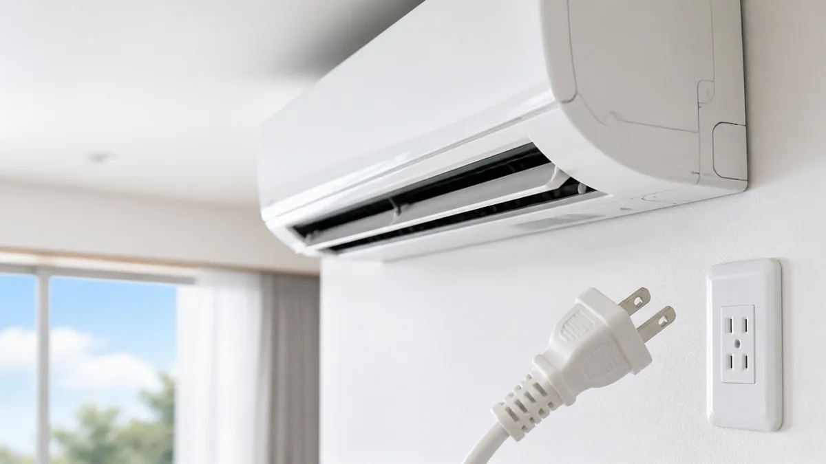 停電でエアコンが止まったら、最初にやるのは「プラグを抜く」ことの解説画像