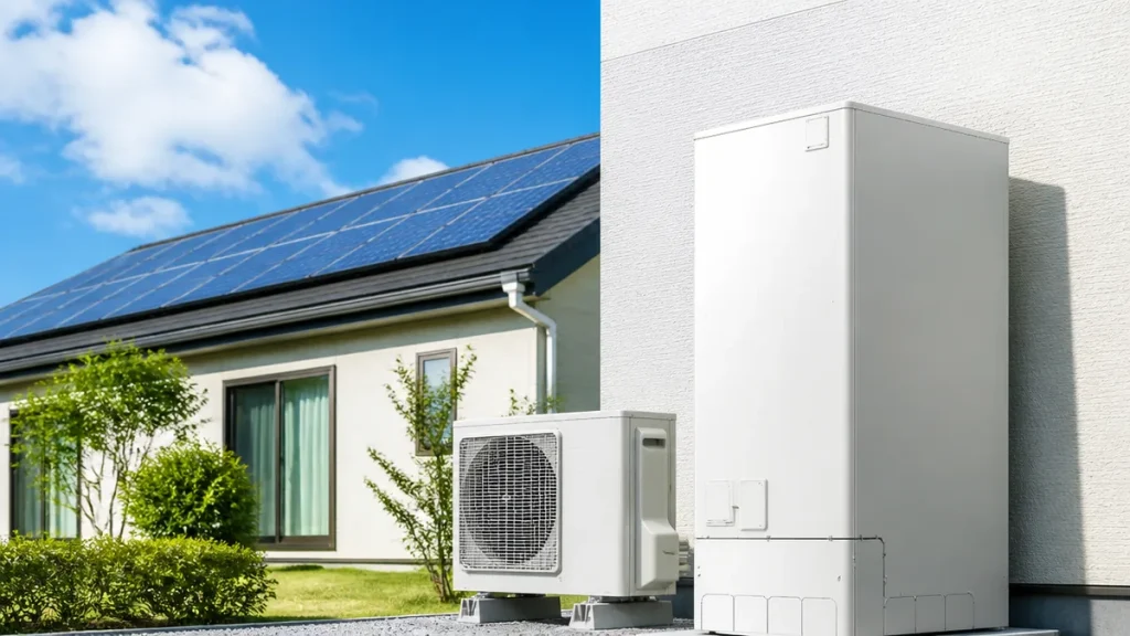 電気温水器からエコキュートで給湯の電気代は約4分の1｜工事の違いと補助金12万円の条件のアイキャッチ画像